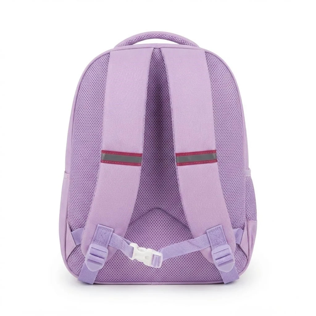XB Cat Cartoon Imported Girls School Bag for Class 1-3 - Backpack with Chest Buckle & Reflective Strips