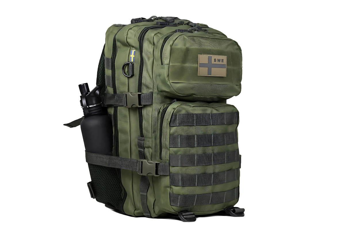 Assault 45L Tactical Outdoor Backpack Green – MOLLE System, Military, Hiking, Travel & Training Bag