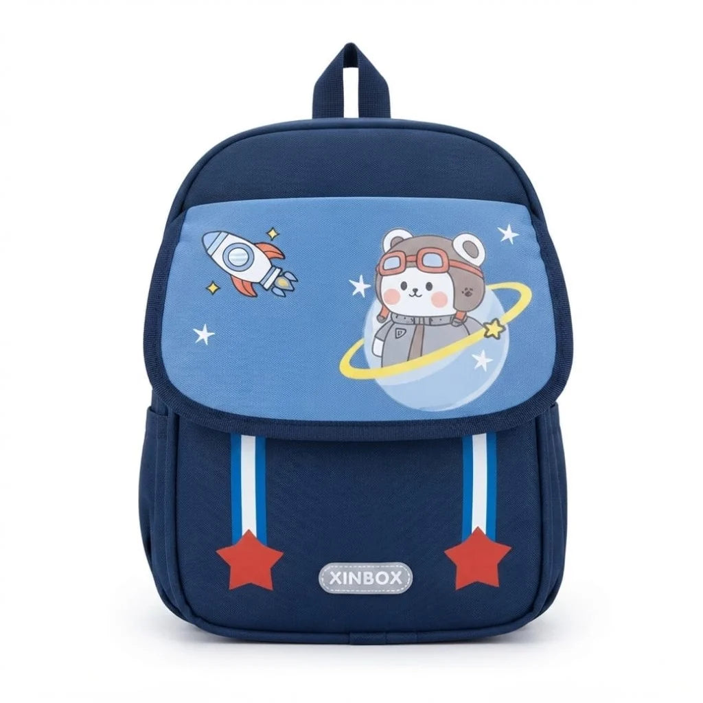 XINBOX Two Star Kids Imported School Bag for Class KG, Nursery, Prep