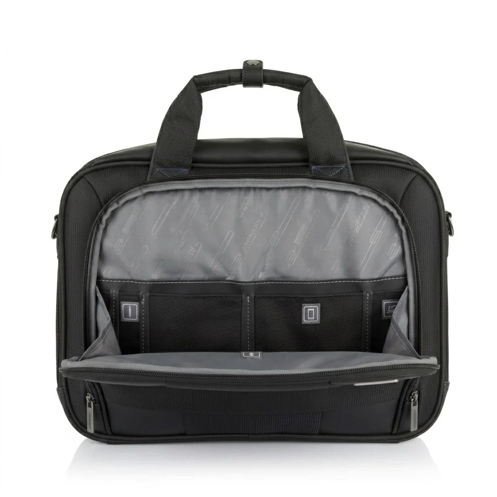 American Tourister Merit Laptop Briefcase - Black Business Bag for Men & Women