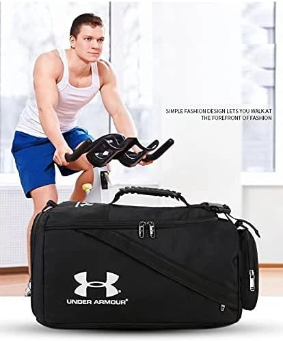 UA Storm 3-Way Travel Gym Duffle Backpack 30L – Waterproof Shoulder & Hand Carry Bag (Blue/Black)
