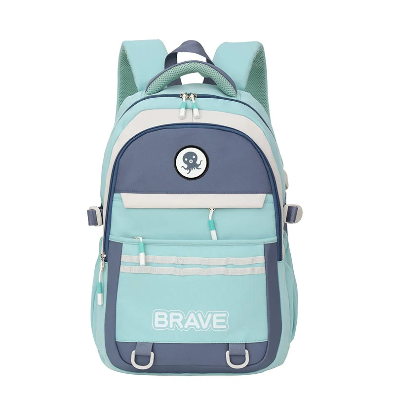 Brave Korean Style Backpack – Lightweight College & Travel Laptop Bag | 32×18×46 cm | Anti-theft Pocket