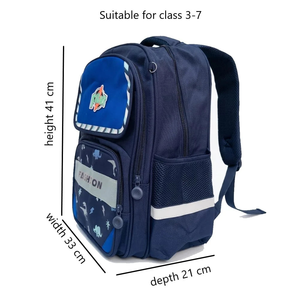Fashion Kids School Backpack – Imported, with Matching Pencil Case (Available in Pink, Blue & Navy-Pink)