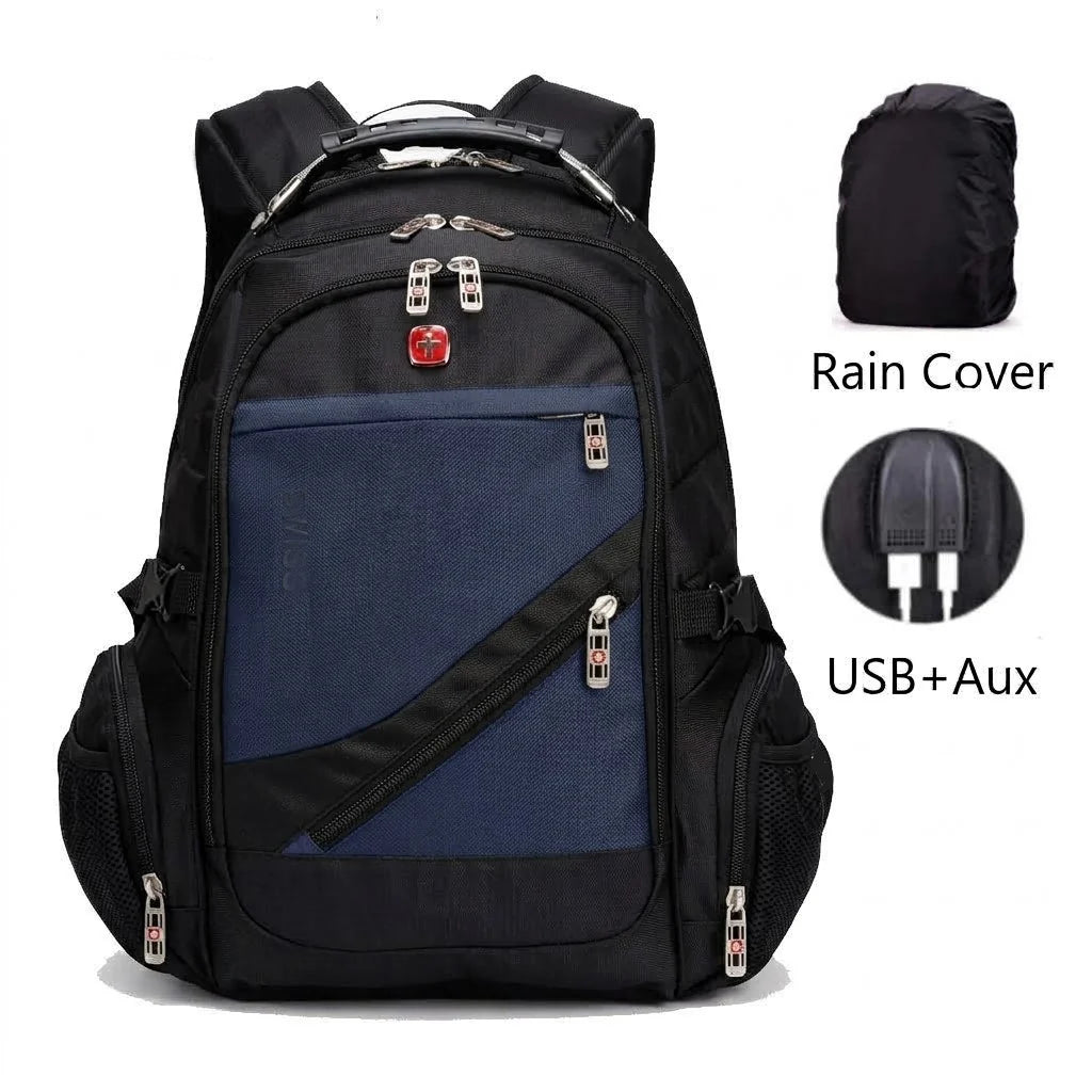 S GEAR Laptop & Travel Backpack with USB & AUX Port | Anti-Theft | Rain Cover | 15.6–17” Laptop Bag