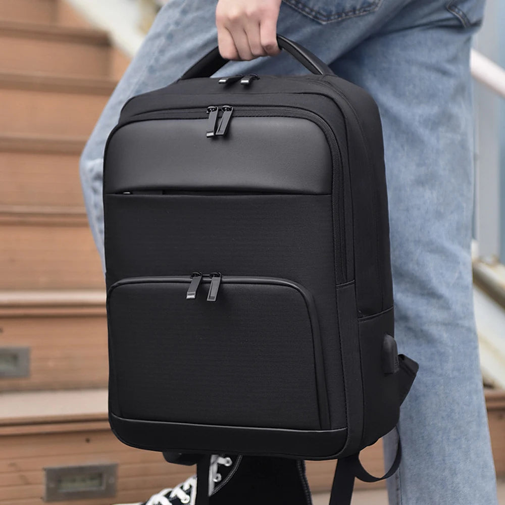 Orion Pro Business Laptop Backpack – Waterproof, Large Capacity, USB Charging, Fits 15.6" / 16" Laptop – Black