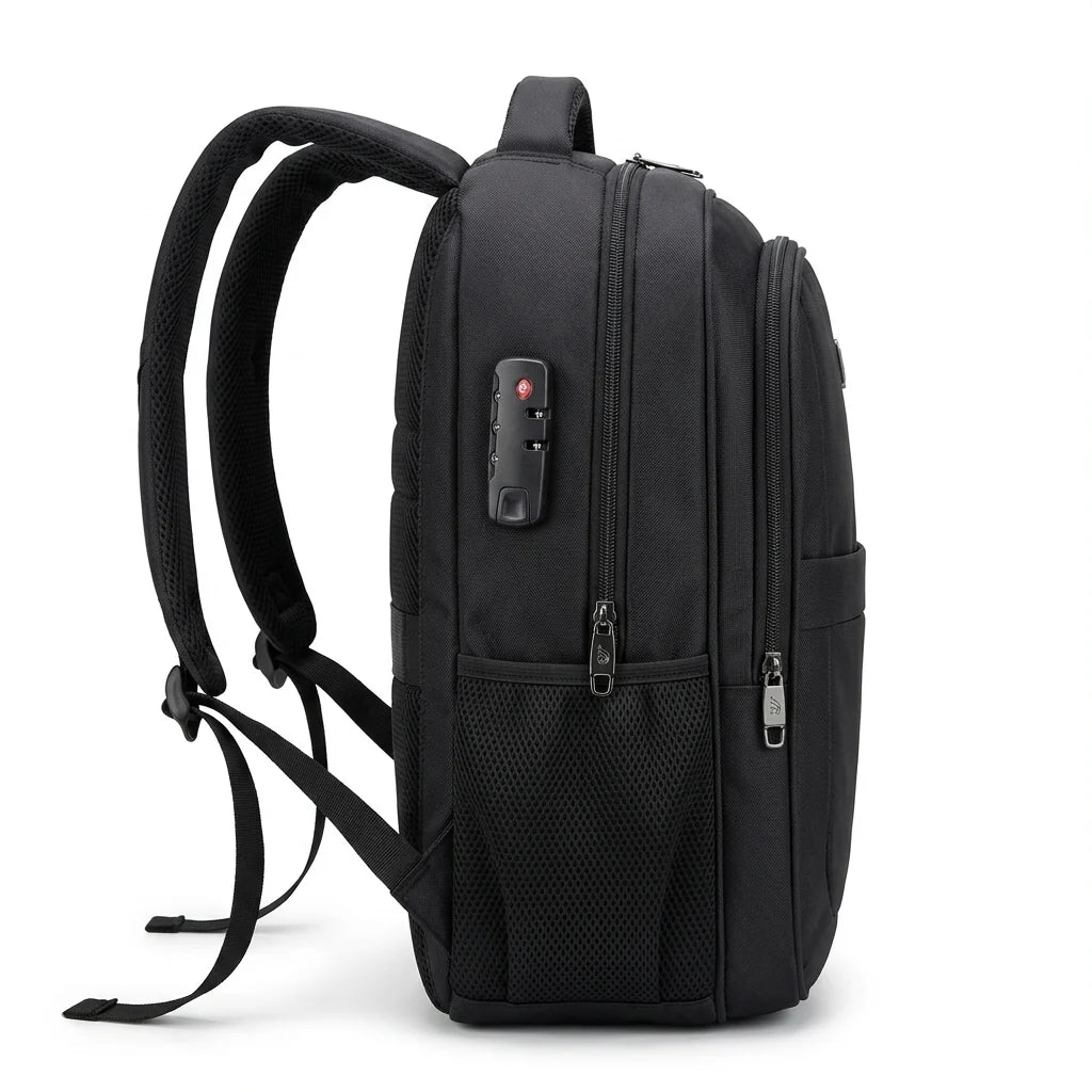 FYS Anti-Theft Travel & Laptop Backpack 15.6" Waterproof School, College & Travel | Black