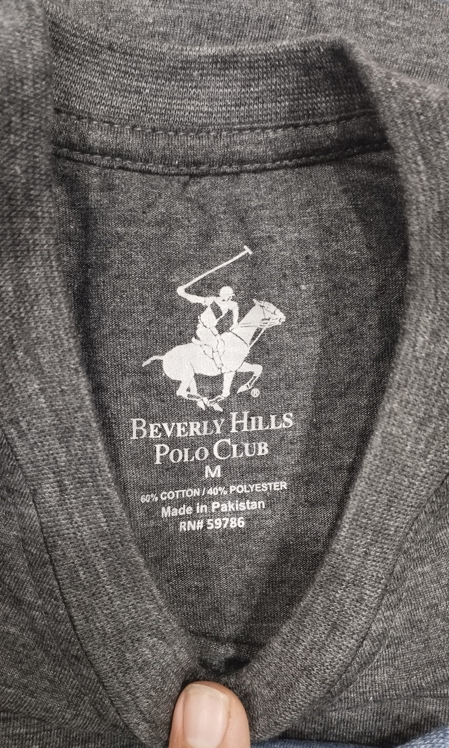 Men’s V-Neck T-Shirt – Beverley Hills Polo Club (Export Brand) Lightweight