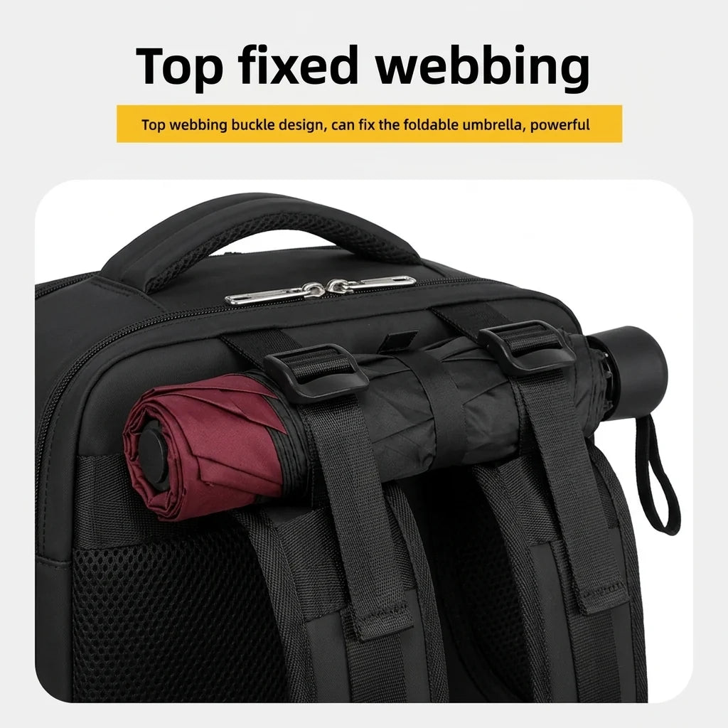 Trax Minimalist Essential Travel Backpack – Cabin Friendly - Waterproof with Shoe Compartment, 15.6" Laptop Compatible