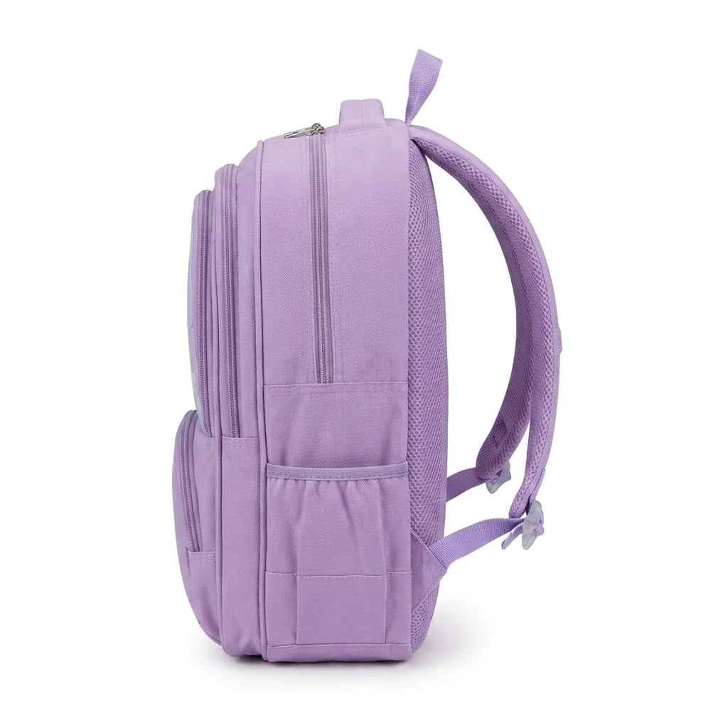 XB Cat Cartoon Imported Girls School Bag for Class 1-3 - Backpack with Chest Buckle & Reflective Strips