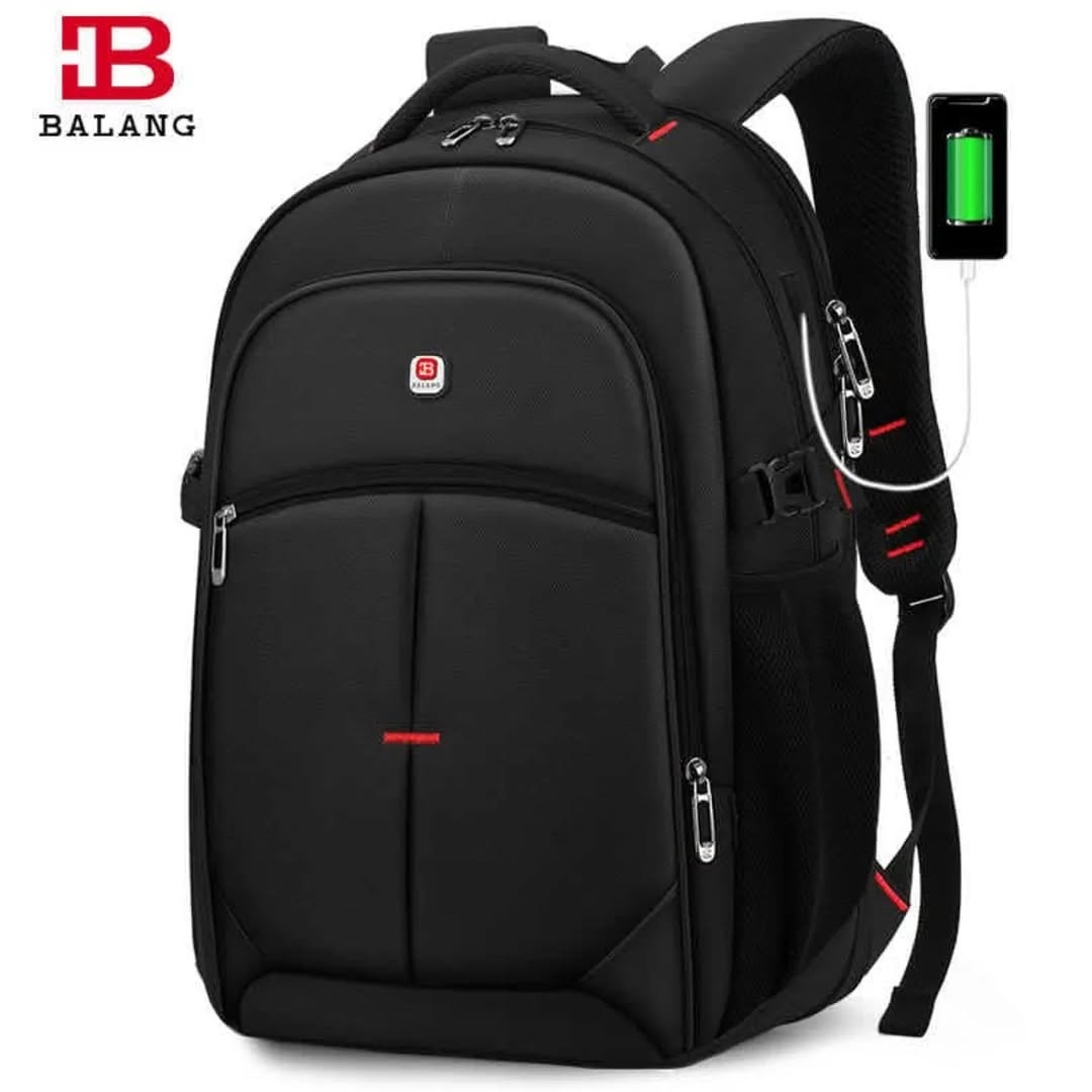 BALANG Expandable Travel Backpack Laptop 17″  Large Size | Waterproof Travel & Business Bag with USB Port, 30LCapacity