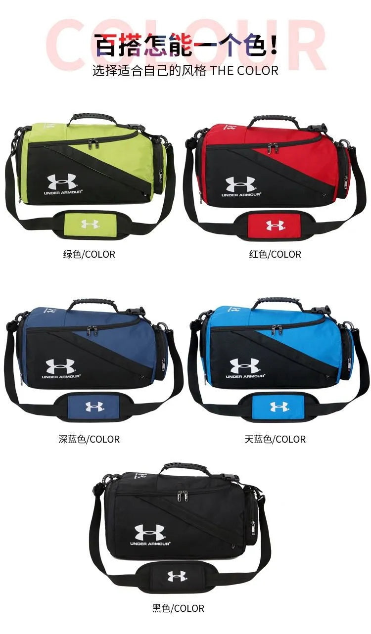 UA Storm 3-Way Travel Gym Duffle Backpack 30L – Waterproof Shoulder & Hand Carry Bag (Blue/Black)