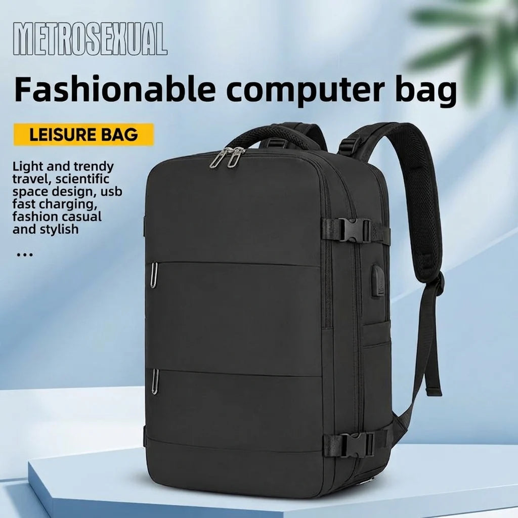 Trax Minimalist Essential Travel Backpack – Cabin Friendly - Waterproof with Shoe Compartment, 15.6" Laptop Compatible