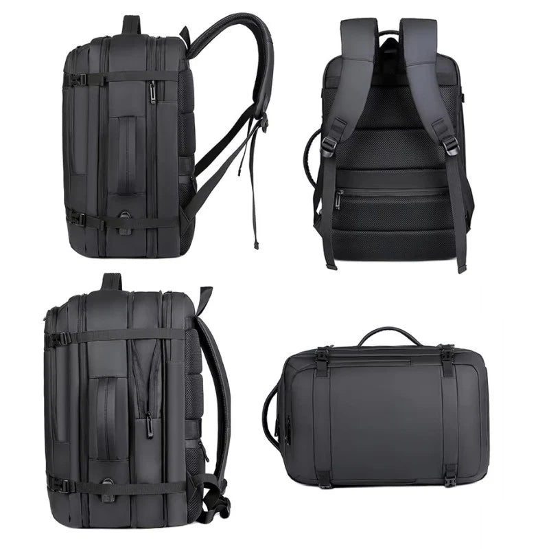 HANKE Expandable Travel Backpack 32L-40L – Waterproof Cabin Backpack with USB Port & Laptop Compartment