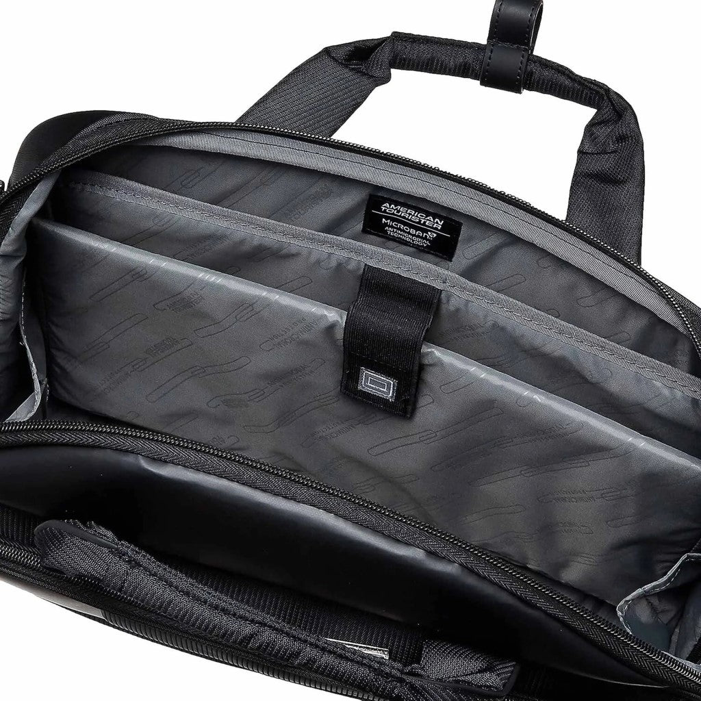 American Tourister Merit Laptop Briefcase - Black Business Bag for Men & Women