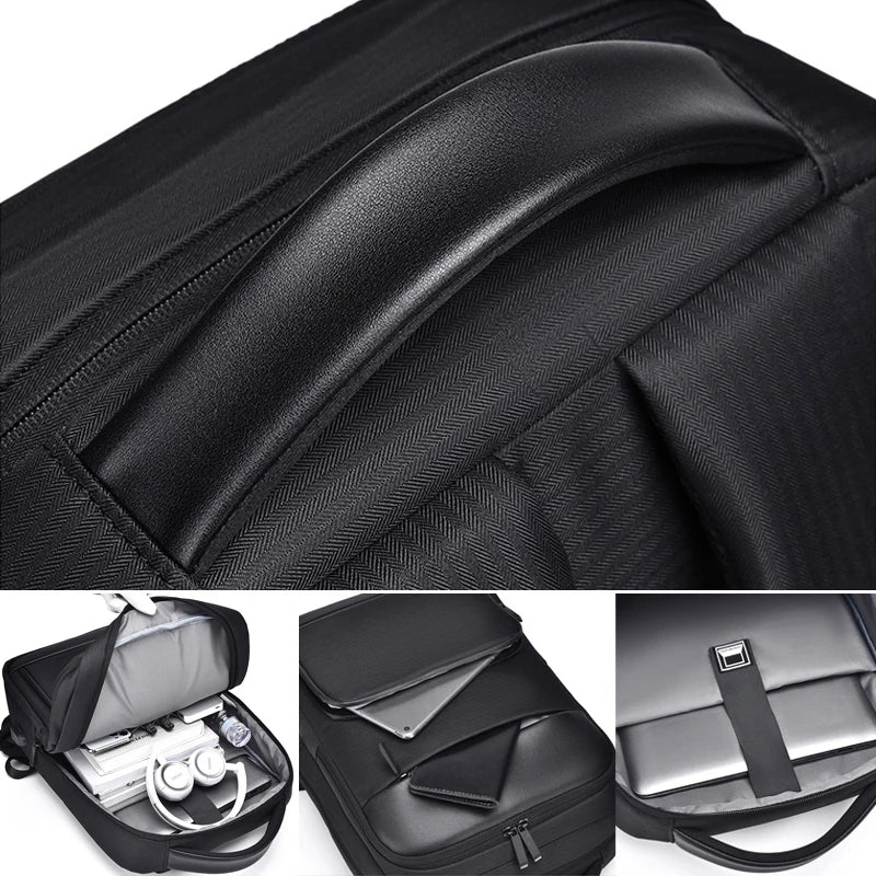 Orion Pro Business Laptop Backpack – Waterproof, Large Capacity, USB Charging, Fits 15.6" / 16" Laptop – Black