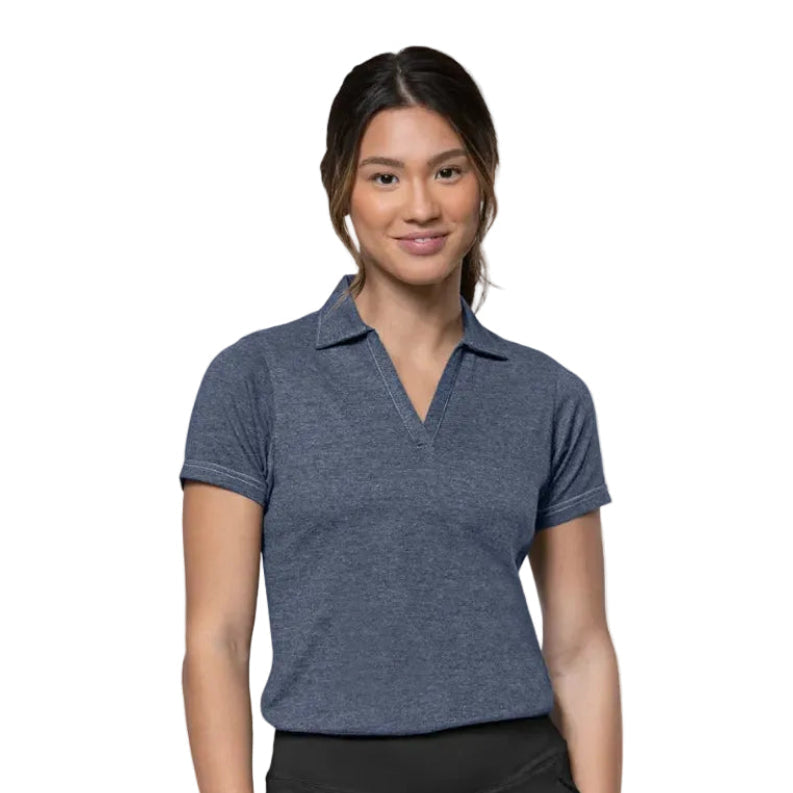 Antigua Women’s Peak Polo Shirt – Moisture Wicking, Lightweight, Heather Knit