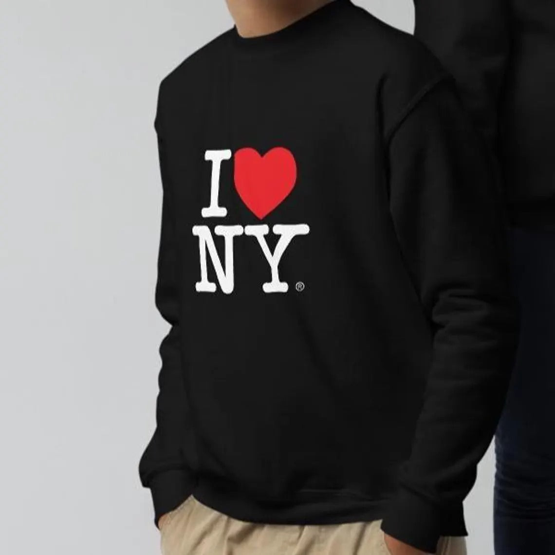 I Love NY Unisex Black Fleece Sweatshirt – Soft, Warm & Authentic