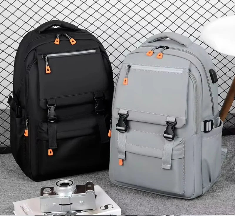 Street Pro 15.6" Waterproof Backpack with USB Charging Port – Stylish Teenager & College Bag