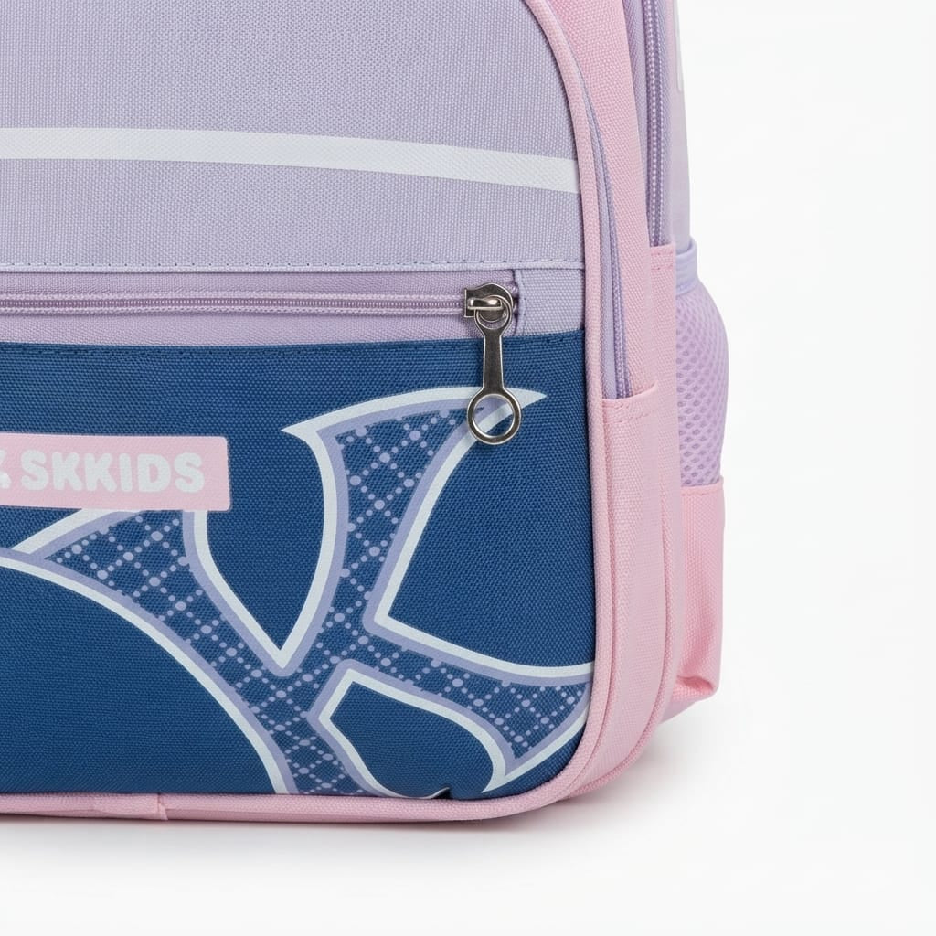 XBX Kids School Bag (Pink) – Imported with Pencil Pouch, Class 1–4