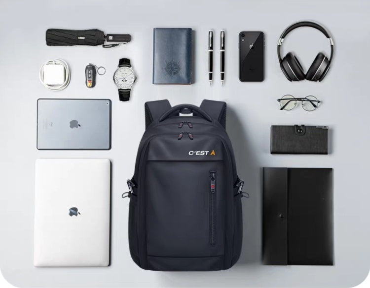 C’est A 16″ Urban Tech Backpack – USB Port, Large Capacity & Anti-theft Pocket