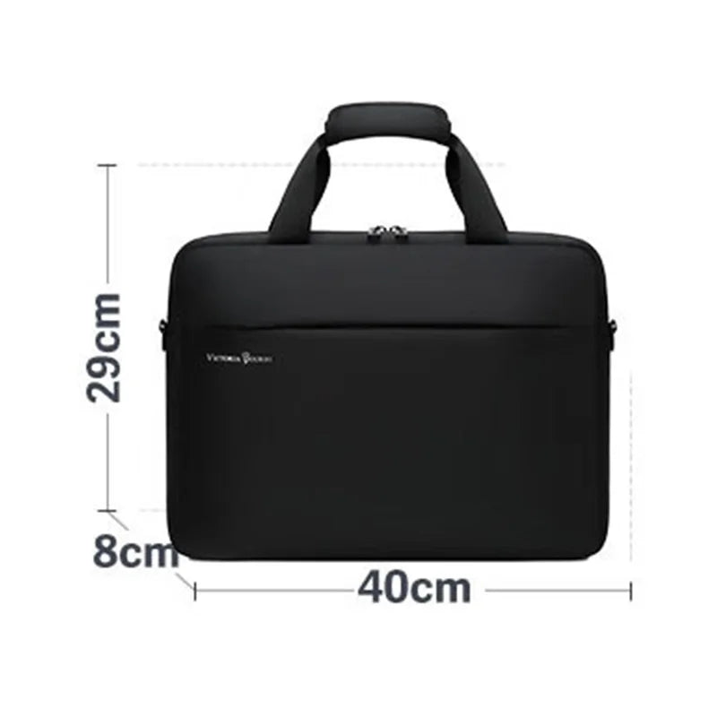 Victoria Tourist VEUS-V7009 15.6” Laptop Messenger Shoulder Bag – Waterproof Oxford Cloth, Black
