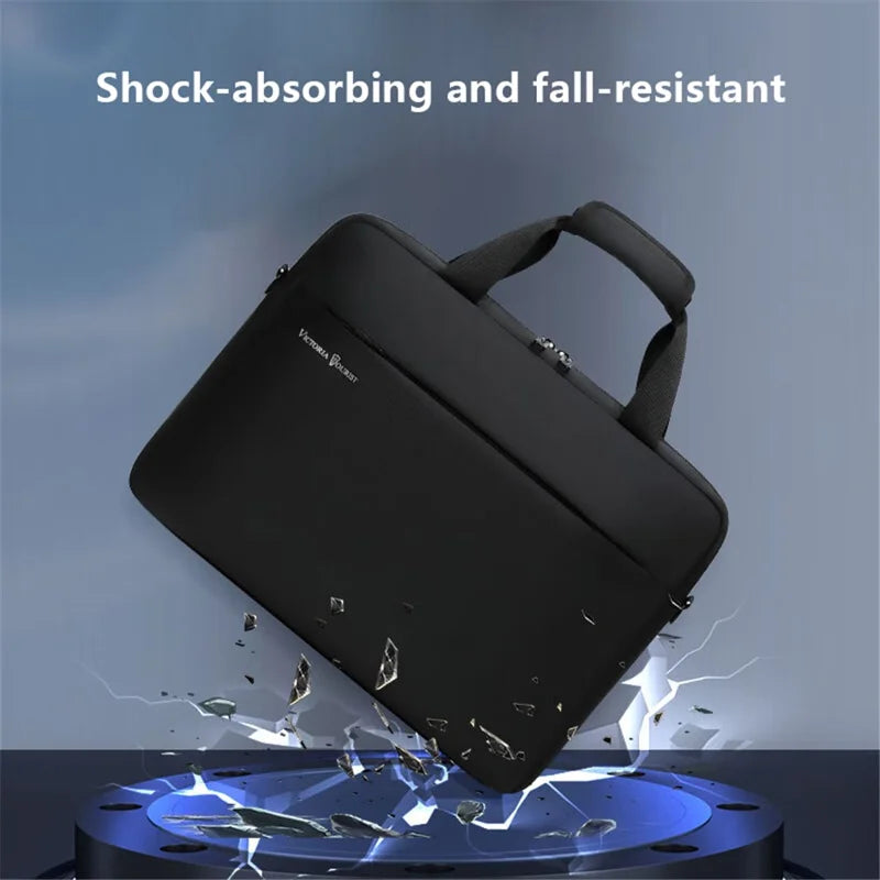 Victoria Tourist VEUS-V7009 15.6” Laptop Messenger Shoulder Bag – Waterproof Oxford Cloth, Black