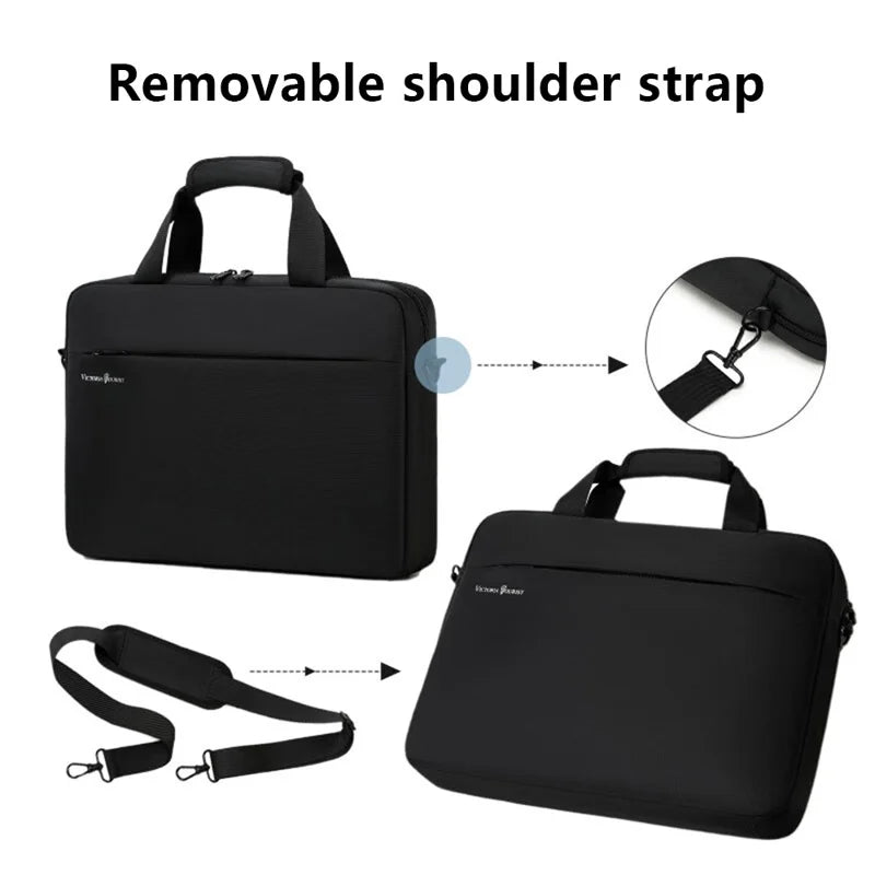Victoria Tourist VEUS-V7009 15.6” Laptop Messenger Shoulder Bag – Waterproof Oxford Cloth, Black