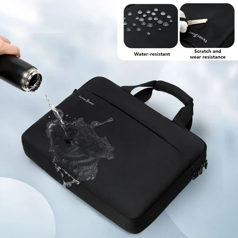 Victoria Tourist VEUS-V7009 15.6” Laptop Messenger Shoulder Bag – Waterproof Oxford Cloth, Black