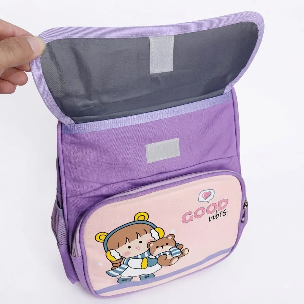 Good Vibes Imported School Bag for Nursery, Prep, Class One – Kids Backpack (Age 4-8)