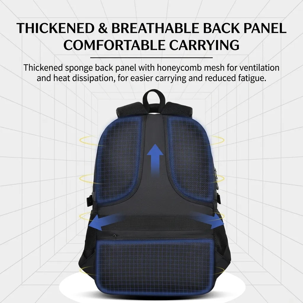DISHUAI Drift X-Large Capacity Backpack – 17" Laptop School Bag, Water Resistant, Anti-Theft Pocket