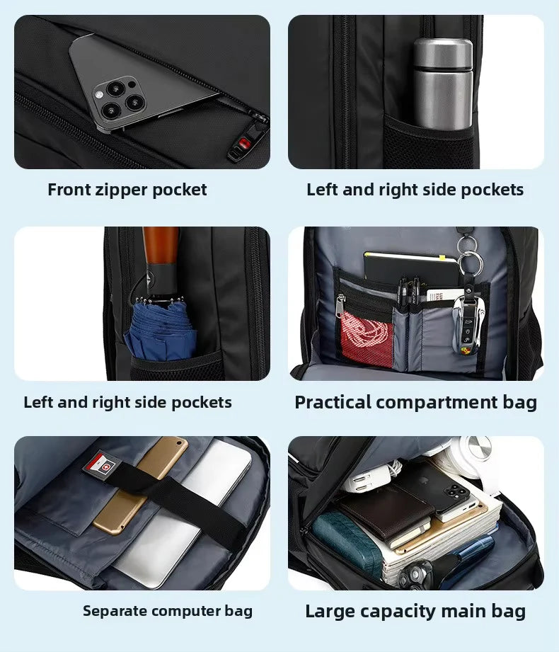 SWIGOR 17.3" Laptop Travel Backpack with USB Charging Port