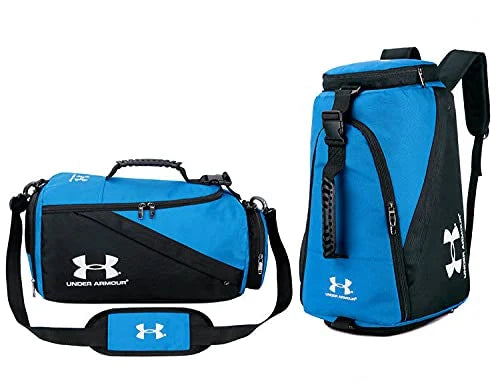 UA Storm 3-Way Travel Gym Duffle Backpack 30L – Waterproof Shoulder & Hand Carry Bag (Blue/Black)