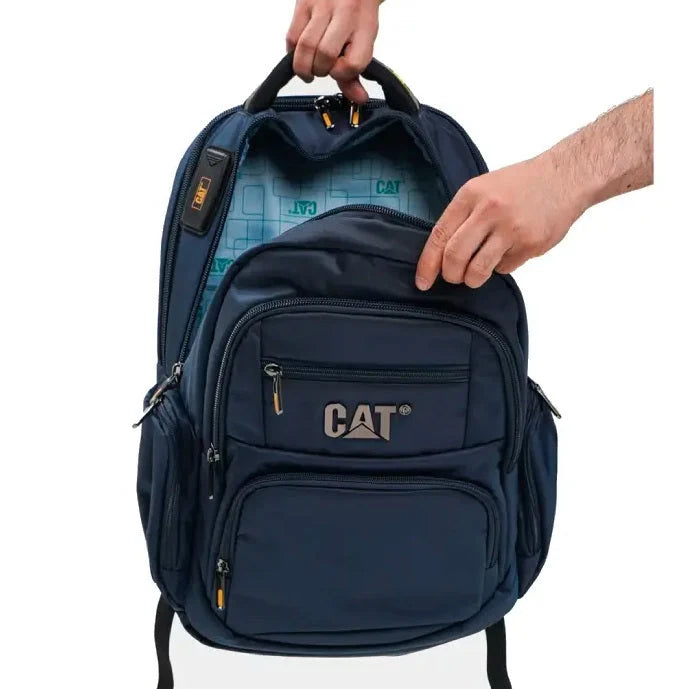 Caterpillar 15.6″ Business Travel Laptop Backpack with USB Port, AUX Cable & Rain Cover – Model 9446A#-19