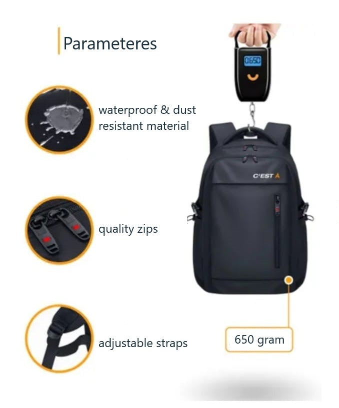 C’est A 16″ Urban Tech Backpack – USB Port, Large Capacity & Anti-theft Pocket