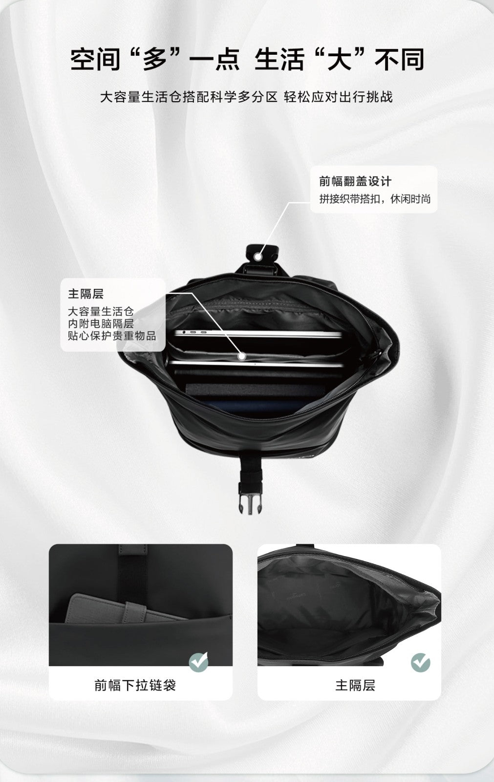 Samsonite Vercelli Backpack – Flap Up Design | 15.6” Laptop | Water-Resistant PU