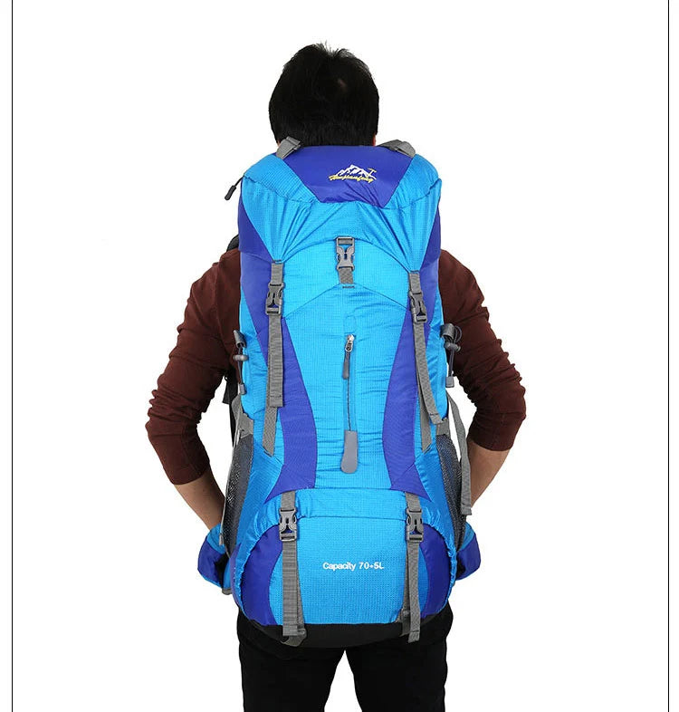 Everest 75+5L Waterproof Hiking & Camping Backpack with Rain Cover – Travel Trekking Mountaineering Rucksack