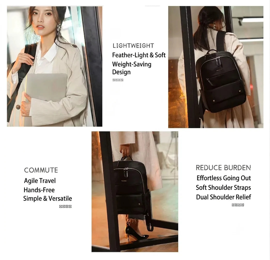 YINUO Women's Laptop Backpack 15" – Waterproof Oxford Cloth Fashion Backpack for College, University, Office & Travel