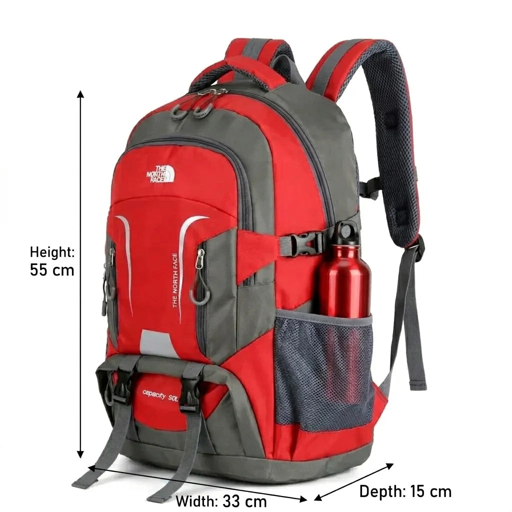 Trekker 50L Hiking & Travel Backpack – Waterproof, Tear-Resistant