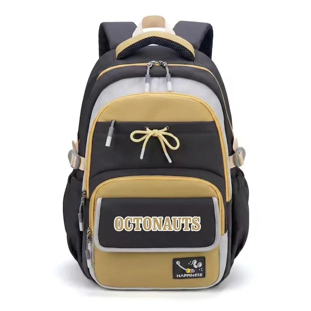 Octanauts Zenvy Cute Waterproof Large Capacity School Backpack for Girls – Multi-Compartment Laptop Travel Bag (15.6”)