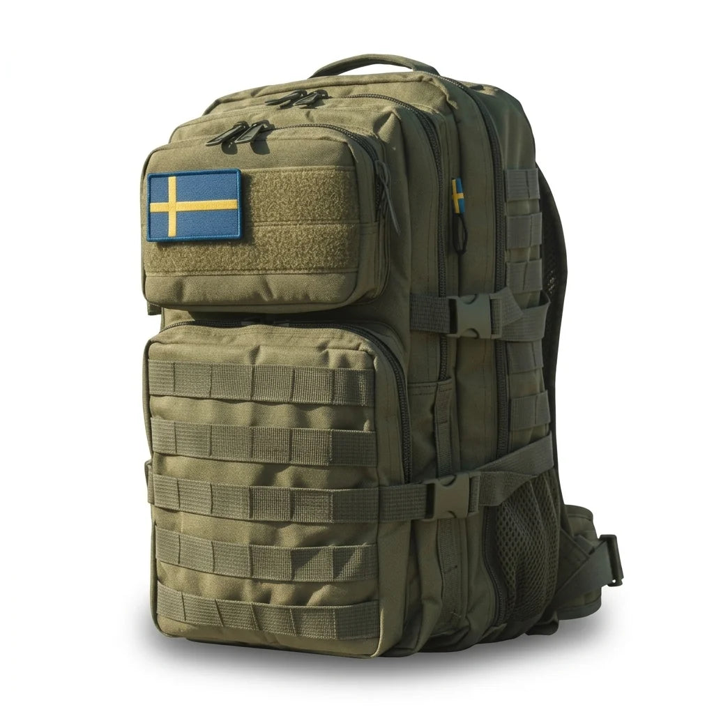 Army Assault 28L Tactical Backpack – Army Green, MOLLE System, Multi-Compartment Outdoor Bag