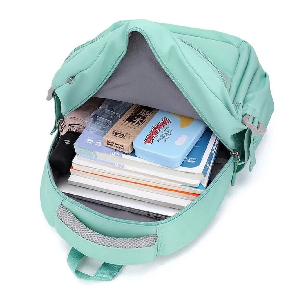 MintWay Comfortable Lightweight Green Backpack for Girls & Teens | Daily Travel & School Use