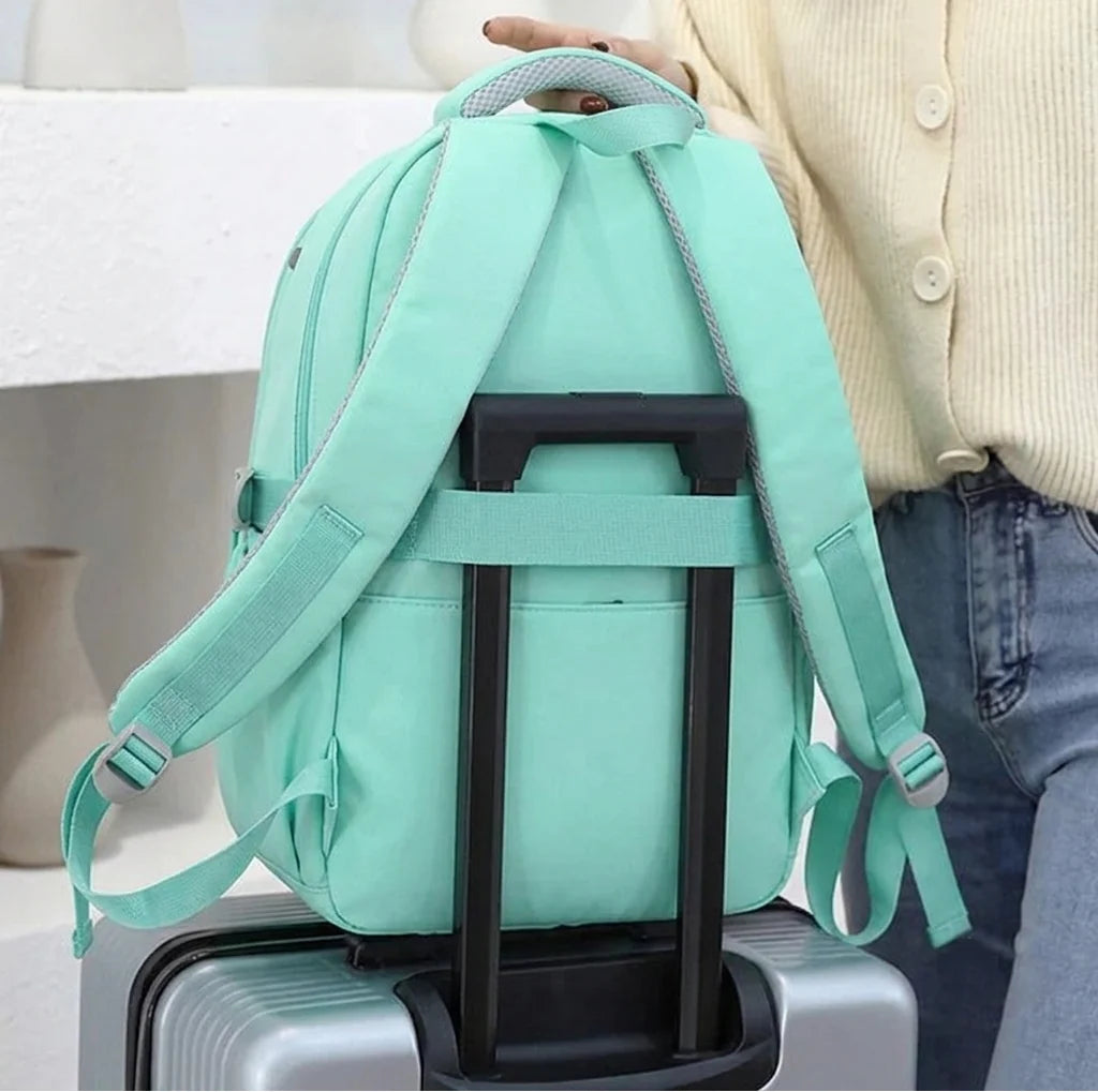 MintWay Comfortable Lightweight Green Backpack for Girls & Teens | Daily Travel & School Use
