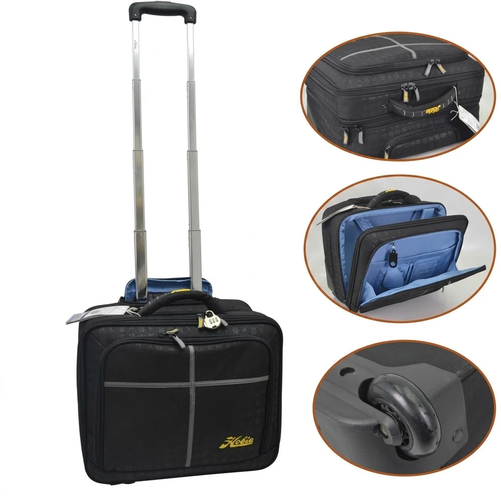Hobie Pilot Cabin Suitcase - Trolley Bag with Laptop Compartment & TSA Lock