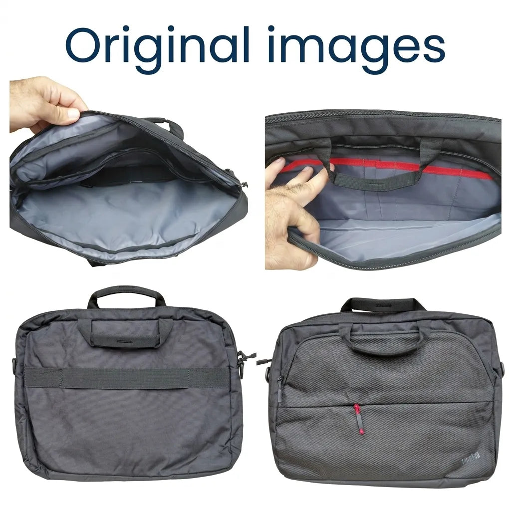 ThinkPad Original 16" Essential Topload (Eco) Laptop Bag – Black, Recycled RPET Fabric, Padded Compartment for Laptops up to 16"