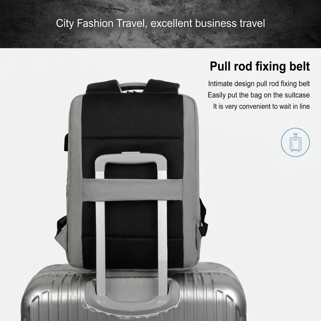 UrbanPro 15 Laptop Backpack USB Port | Water-Resistant | Trolley Strap | Extra Soft Padding