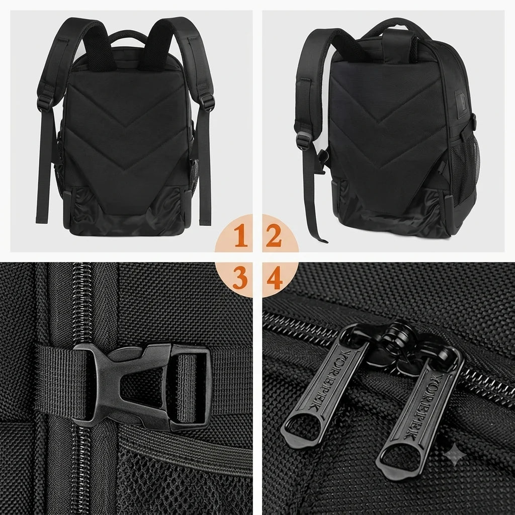 YOREPEK Travel Backpack 45L with USB Charging Port | Carry-On Business Backpack for 15.6" Laptop without Trolley