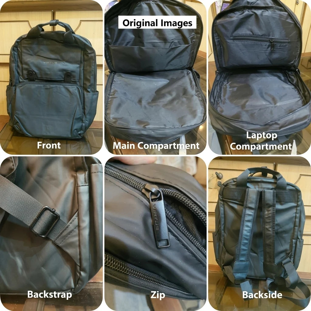 VIRTUS Casual Unisex Fashion Backpack for Teenagers | 15" Laptop Compatible | Water Resistant