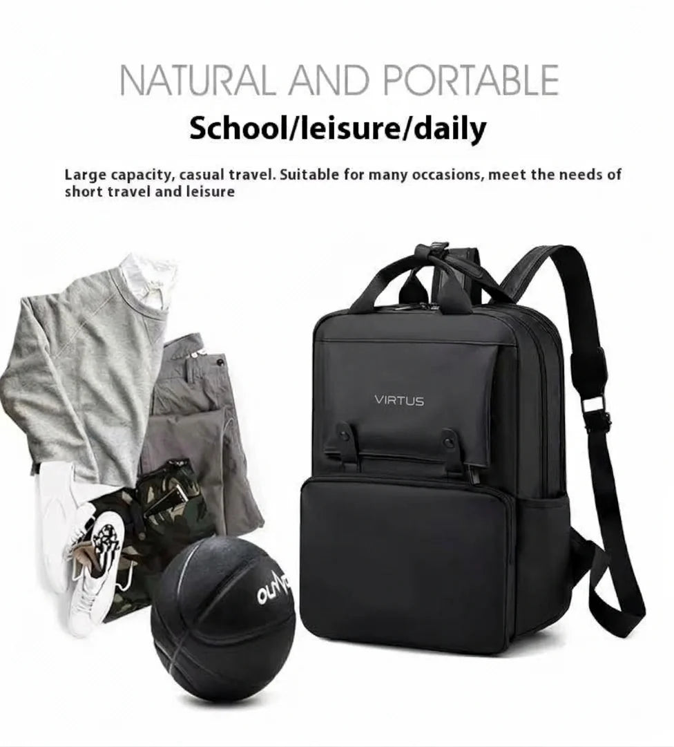 VIRTUS Casual Unisex Fashion Backpack for Teenagers | 15" Laptop Compatible | Water Resistant