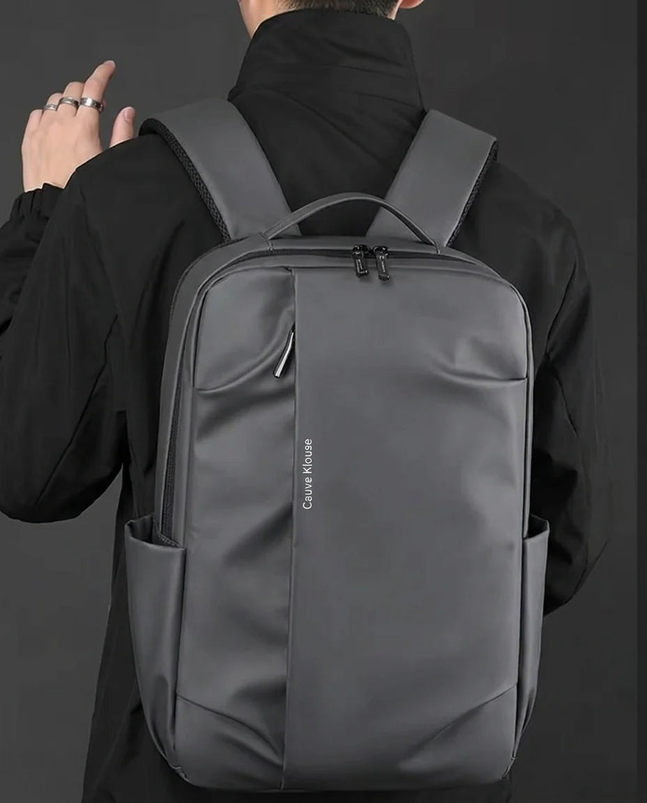 CK Fashion Backpack Grey | Nylon Leatherette | Waterproof | 17" Laptop Compatible | Unisex Daypack