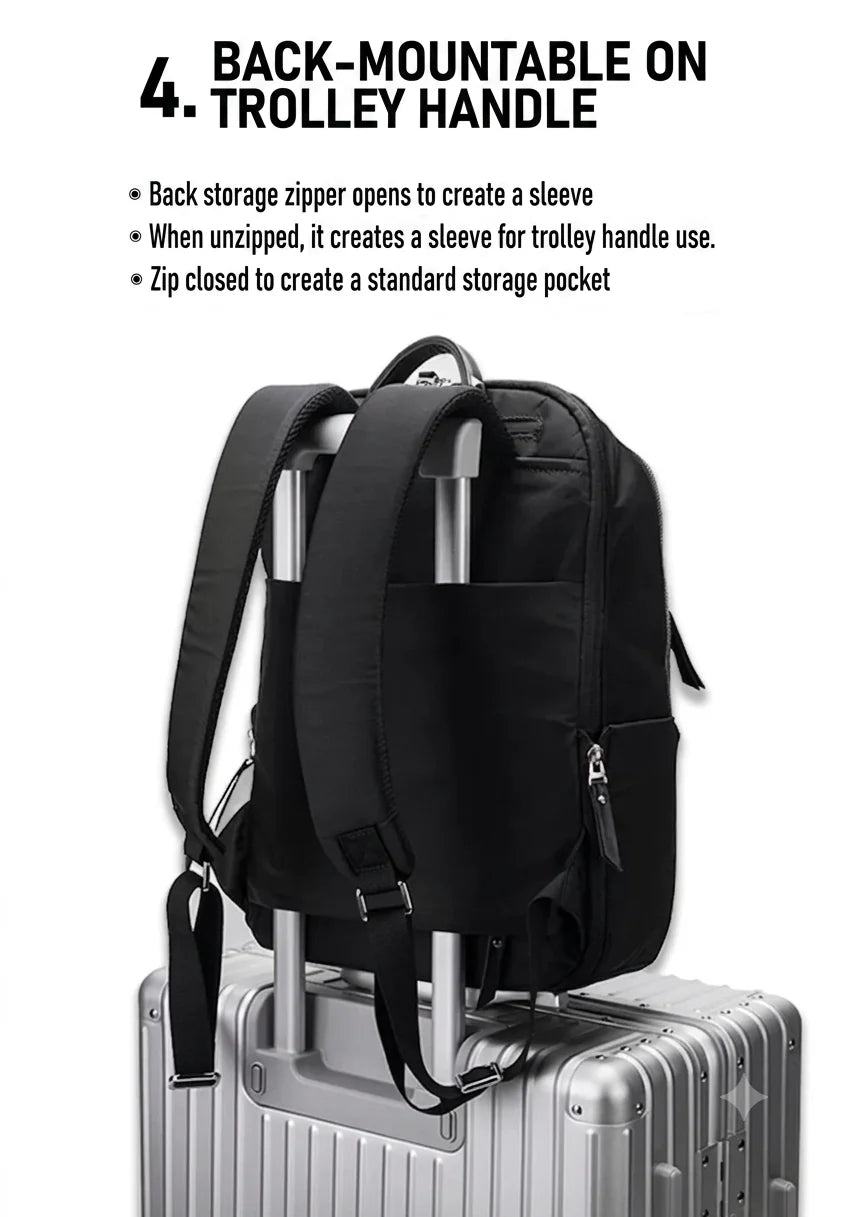 YINUO Women's Laptop Backpack 15" – Waterproof Oxford Cloth Fashion Backpack for College, University, Office & Travel